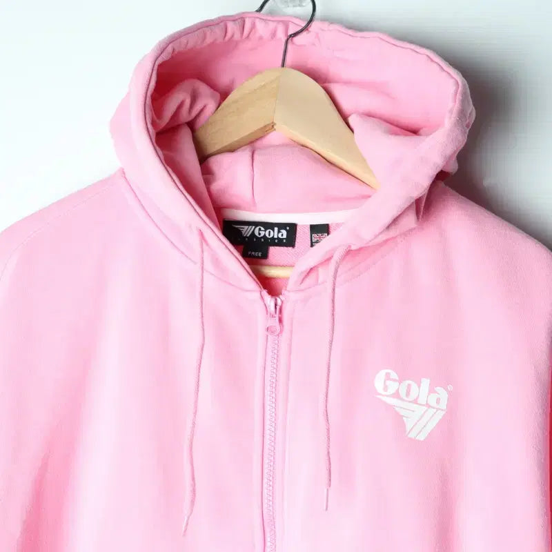 [BUNJANG] W Concept Strawberry Milk Cropped Hoodie Zip-Up / W(F) 골라 후드집업 크롭 핑크 딸기우유 빅로고-18616