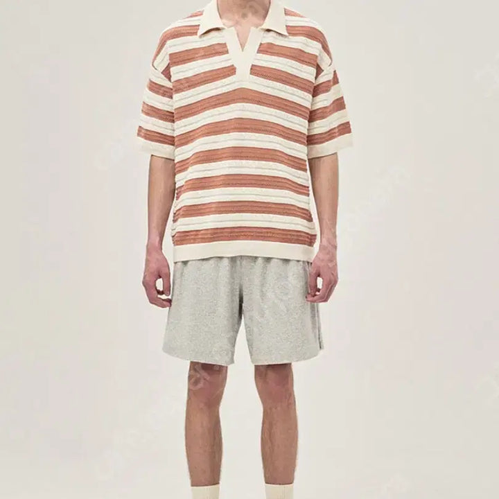 [BUNJANG] TIME 2023 Notch Neck Knit Short Sleeve Size 105 / 한섬 타임 2023 노치넥  니트 반팔 105사이즈