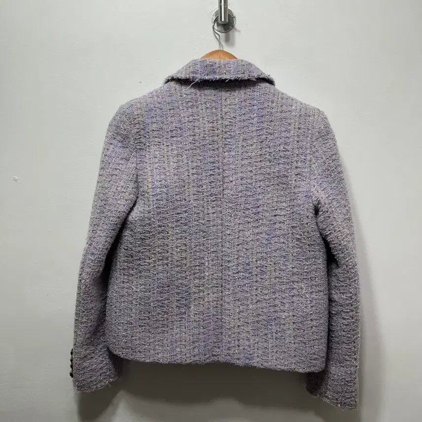 [BUNJANG] Tweed Purple Jacket with Gold Buttons (M) / 트위드 퍼플 자켓 금장 버튼 M
