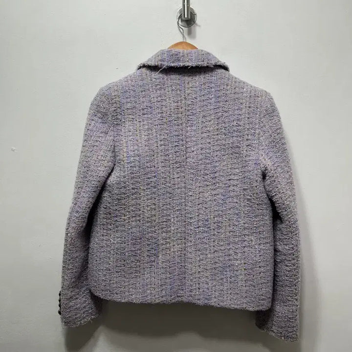 [BUNJANG] Tweed Purple Jacket with Gold Buttons (M) / 트위드 퍼플 자켓 금장 버튼 M