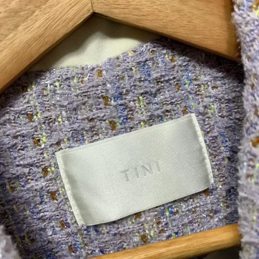 [BUNJANG] Tweed Purple Jacket with Gold Buttons (M) / 트위드 퍼플 자켓 금장 버튼 M
