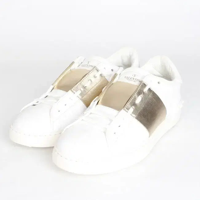 [BUNJANG] Valentino Garavani Hidden Open Rockstud Sneakers Gold / 발렌티노 히든오픈 락스터드 스니커즈 골드 40.5(255)