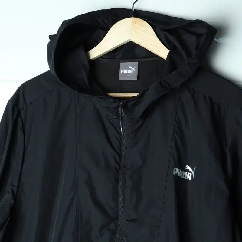 [BUNJANG] Puma Zip-Up Windbreaker Jacket Black Lightweight Sportswear / (XL-2XL) 퓨마 집업 바람막이 점퍼자켓 블랙 경량 운동-18628