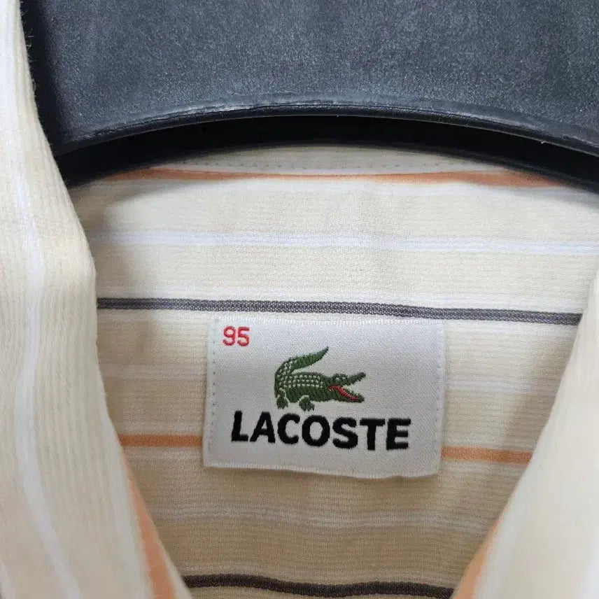 [BUNJANG] Lacoste Striped Short Sleeve Shirt 95 / 라코스테 스트라이프셔츠 95호