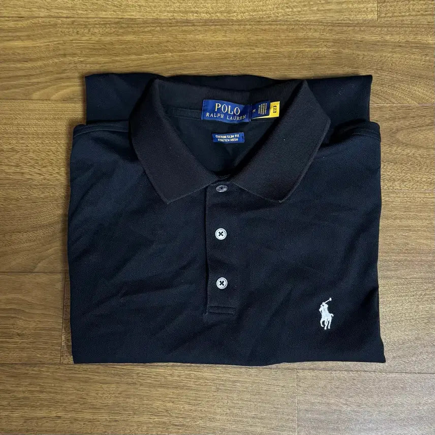 [BUNJANG] Polo Ralph Lauren Custom Slim Fit Stretch Mesh Polo Shirt Black M / 폴로 커스텀슬림핏 스트레치 메시 폴로셔츠 블랙 M