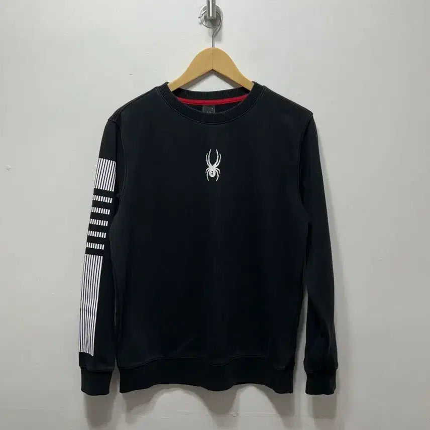 [BUNJANG] Spider Black Fleece Sweatshirt Long Sleeve T-Shirt M / 스파이더 블랙 기모 맨투맨 긴팔티 M