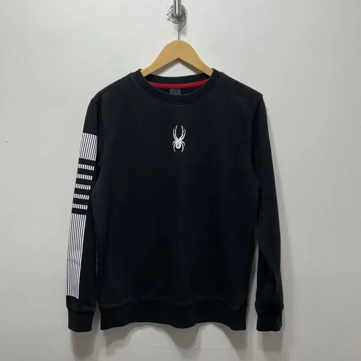 [BUNJANG] Spider Black Fleece Sweatshirt Long Sleeve T-Shirt M / 스파이더 블랙 기모 맨투맨 긴팔티 M