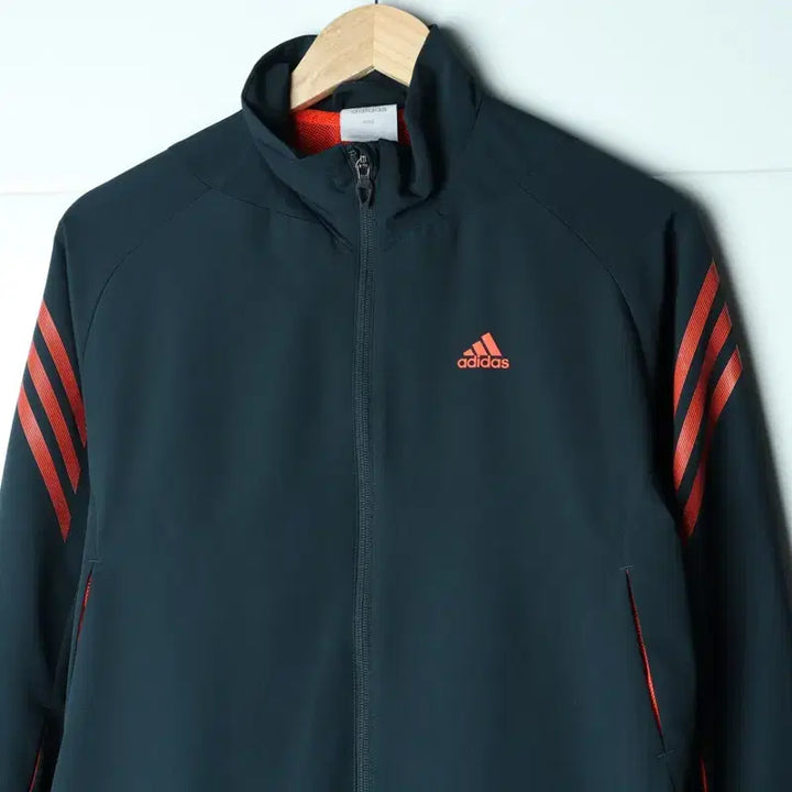 [BUNJANG] Adidas Zip-Up Windbreaker Jacket (Three Stripes) / (M-L) 아디다스 집업 바람막이 점퍼자켓 삼선 운동 러닝-18633