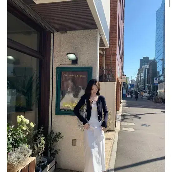 [BUNJANG] Jenio Shell Tie Long Skirt S / 제니오 쉘 타이 롱스커트 S (새상품)