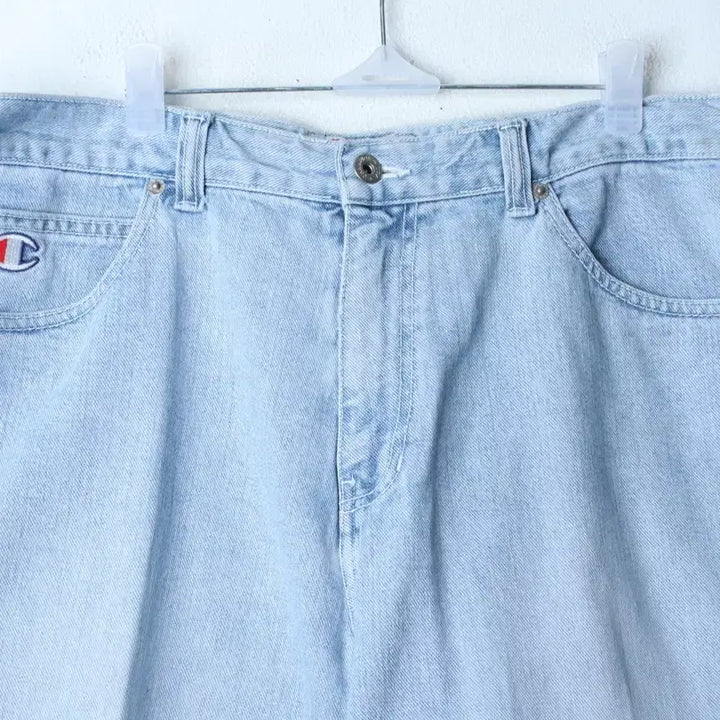 [BUNJANG] Champion Denim Shorts (XL-3XL) / (2XL-3XL) 챔피온 반바지 팬츠 빅사이즈 데님 연청-256D