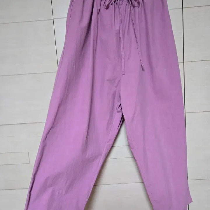 [BUNJANG] Wishing Cotton Wide Baggy String Pants / 위싱면 와이드 배기 스트링 팬츠