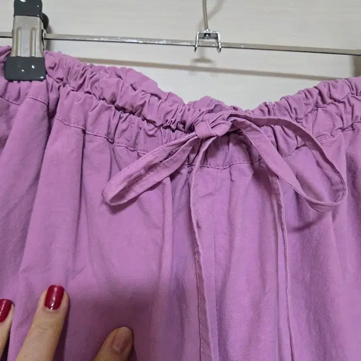 [BUNJANG] Wishing Cotton Wide Baggy String Pants / 위싱면 와이드 배기 스트링 팬츠