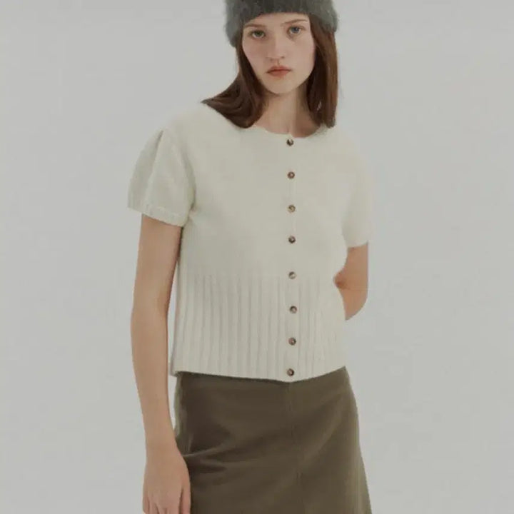 [BUNJANG] Lo61 Half Cardigan Ivory / Lo61 manon half cardigan (하프가디건 아이보리)
