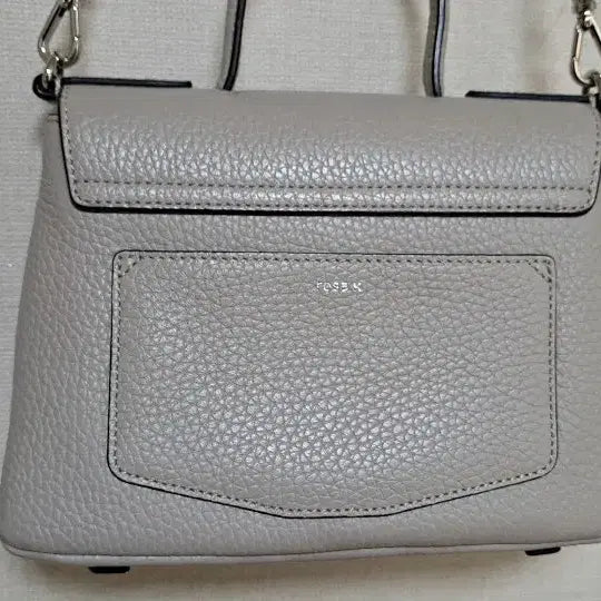 [BUNJANG] Gray Leather Tote Bag Shoulder Bag / 회색 가죽 토트백 숄더백