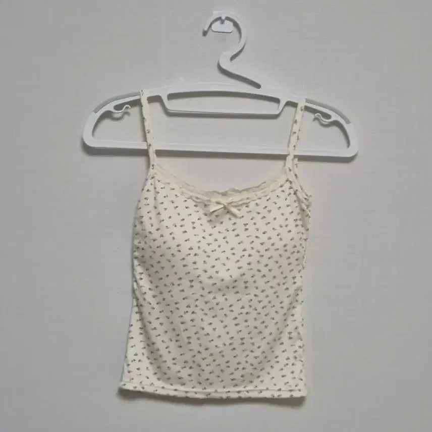 [BUNJANG] Ivory Floral Lace Camisole / 아이보리 꽃무늬 레이스 캡나시