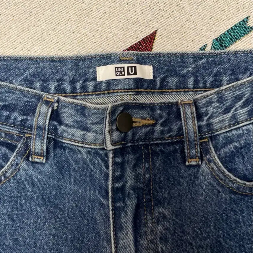 [BUNJANG] Uniqlo U Straight Jeans Blue / [76(30)] 유니클로 U 스트레이트 진 블루