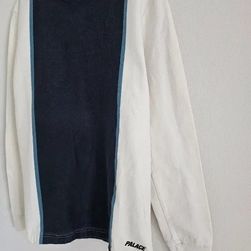 [BUNJANG] Palace Back Logo Long Sleeve T-Shirt White/Navy L / 팔라스 Palace 백로고 롱슬리브