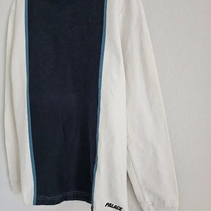 [BUNJANG] Palace Back Logo Long Sleeve T-Shirt White/Navy L / 팔라스 Palace 백로고 롱슬리브
