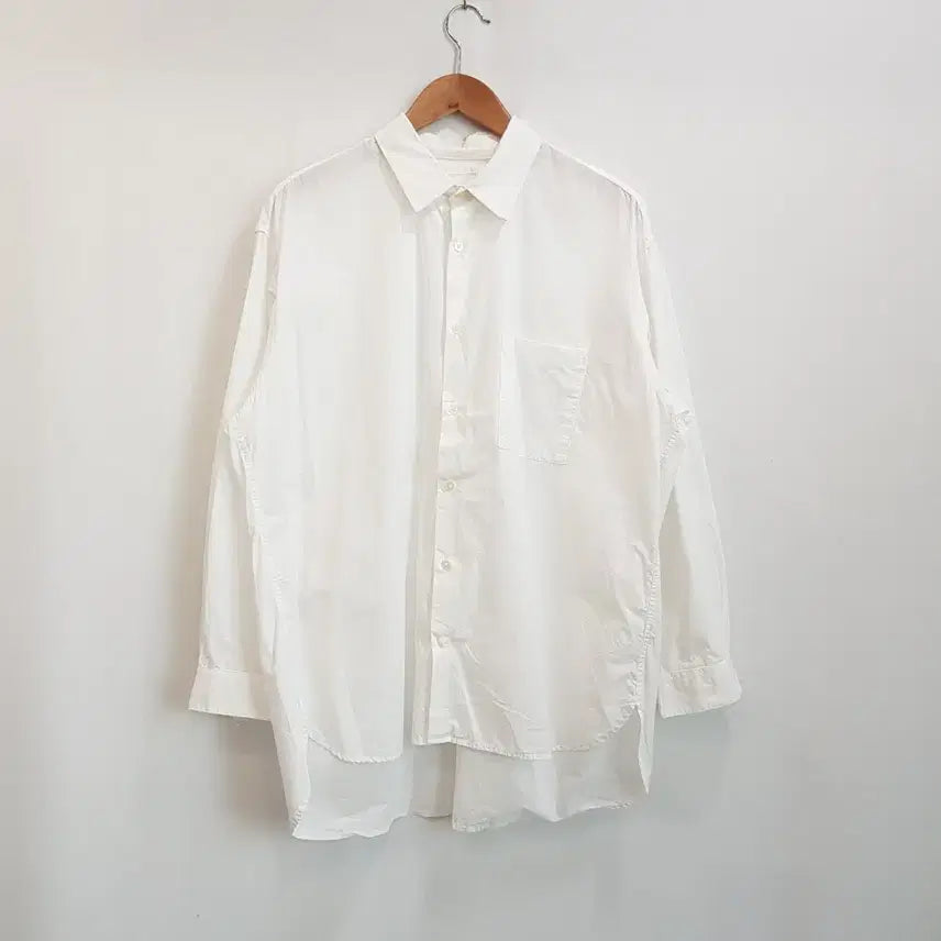 [BUNJANG] Uniqlo White Oversized Long Sleeve Shirt Men&
