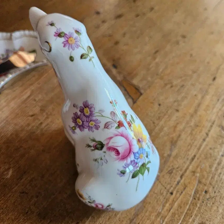 [BUNJANG] Bear Figurine with Floral Pattern / 베어피겨린
