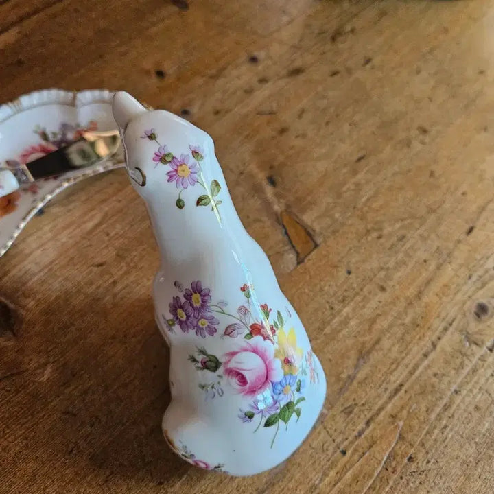 [BUNJANG] Bear Figurine with Floral Pattern / 베어피겨린