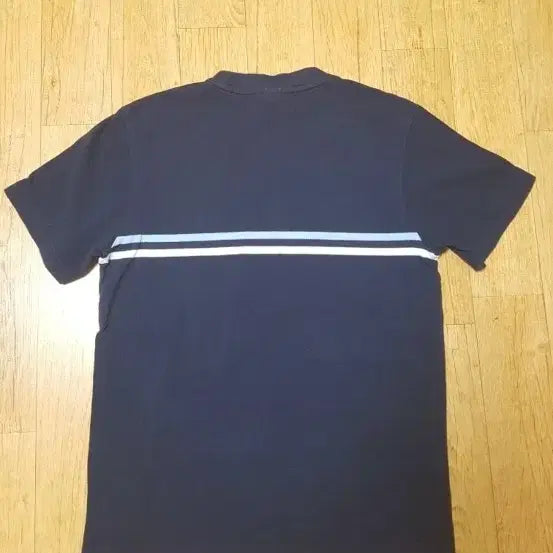 [BUNJANG] Lacoste Striped Navy Short Sleeve T-Shirt / (정품/최상급)라코스테 스트라이프 다크 네이비 반팔티, 95