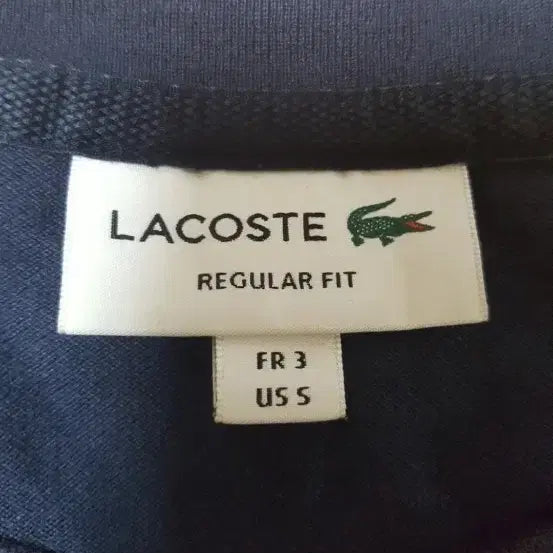 [BUNJANG] Lacoste Striped Navy Short Sleeve T-Shirt / (정품/최상급)라코스테 스트라이프 다크 네이비 반팔티, 95