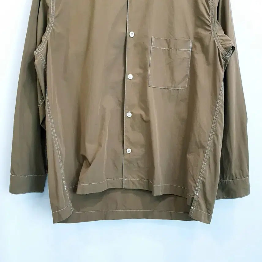 [BUNJANG] Uniqlo Camel Stitch Solid Long Sleeve Shirt Men&