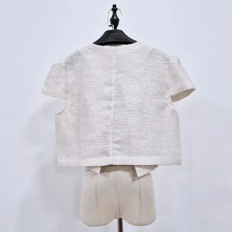 [BUNJANG] VIRKIN Birkin Short Sleeve Cropped Jacket / VIRKIN 버킨 반팔 크롭 자켓