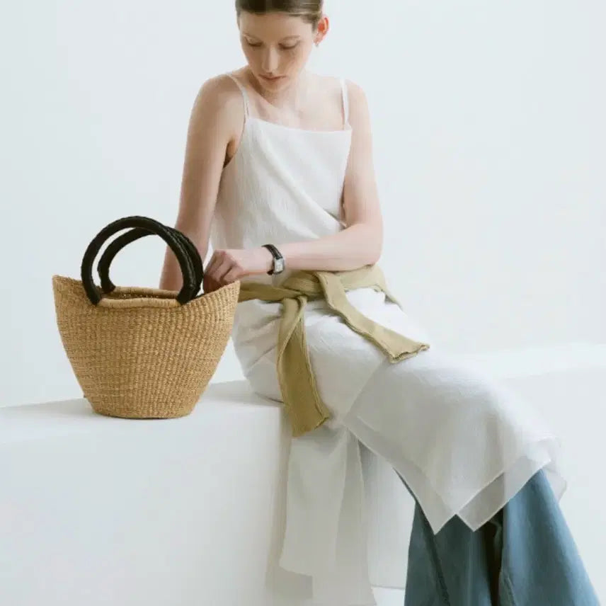 [BUNJANG] YUMER Shell Wrinkle Dress Champagne Beige / 유메르 쉘 링클 원피스 샴페인베이지 F 택 있음