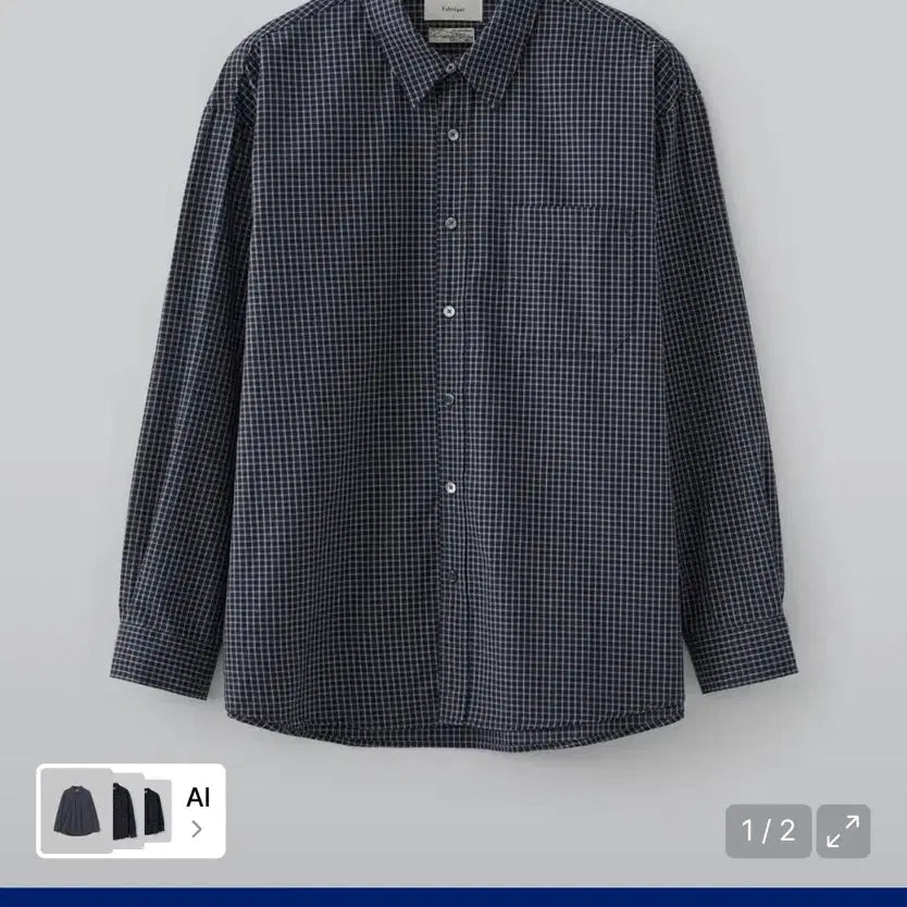 [BUNJANG] Fabrega Croi Check Shirt Navy / [새상품3]파브레가 크로이 체크 셔츠 네이비