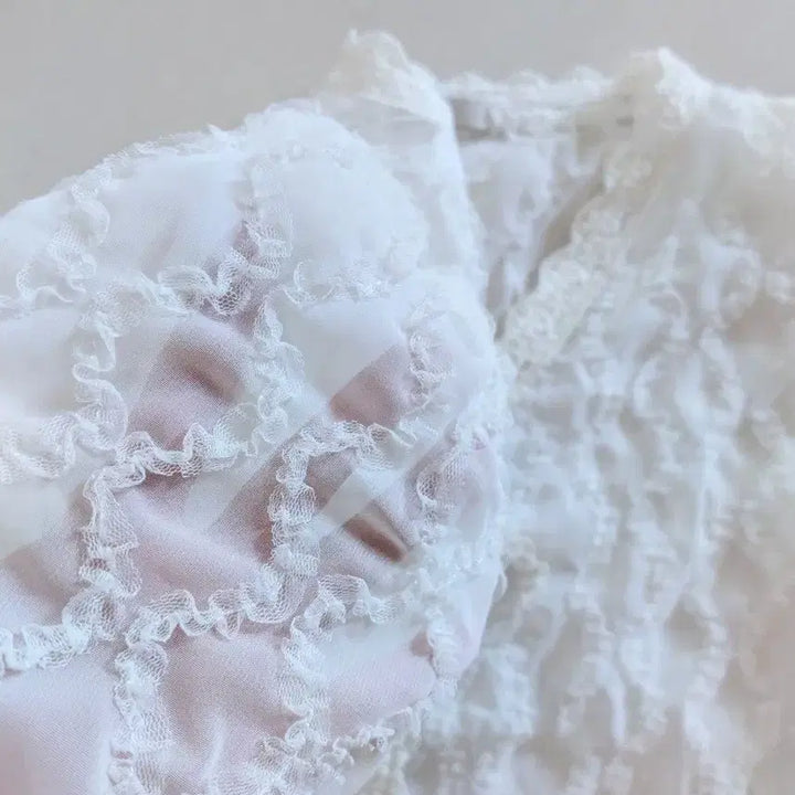 [BUNJANG] The Ijak Lace Short Sleeve Blouse / 더이작 레이스 반팔 블라우스