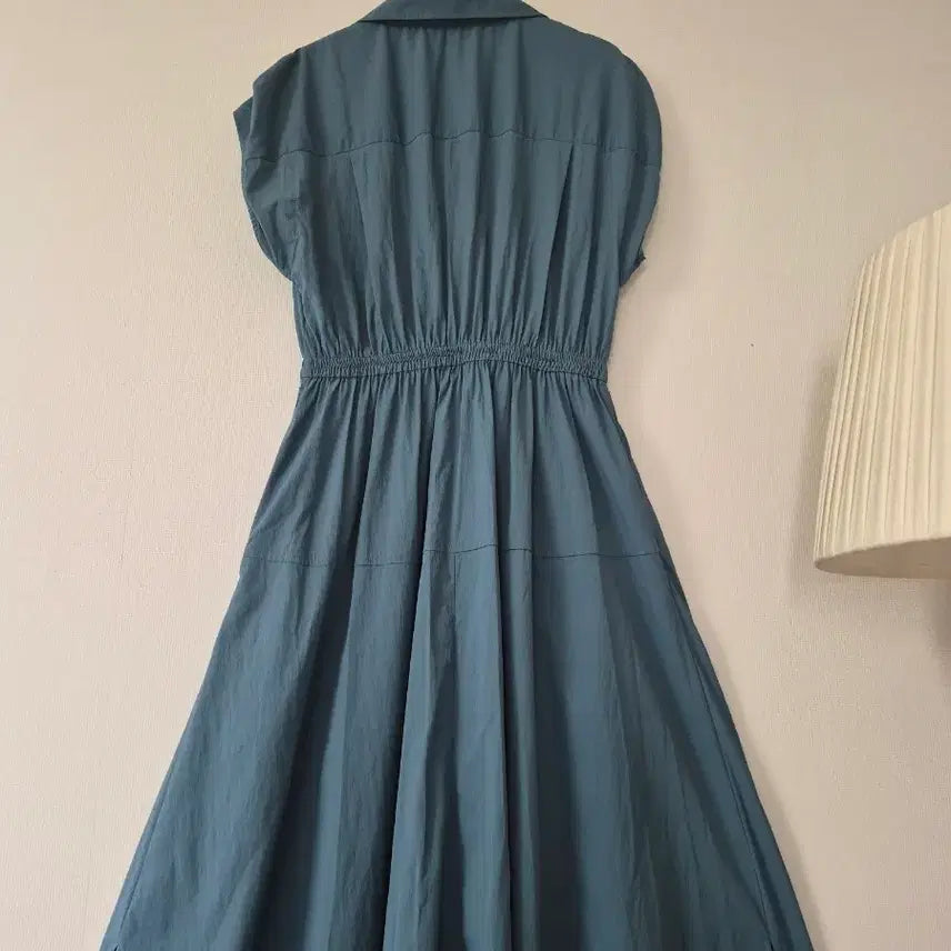 [BUNJANG] DEWL Shirt Long Dress Teal / [듀엘]청록색 셔츠형 롱 원피스