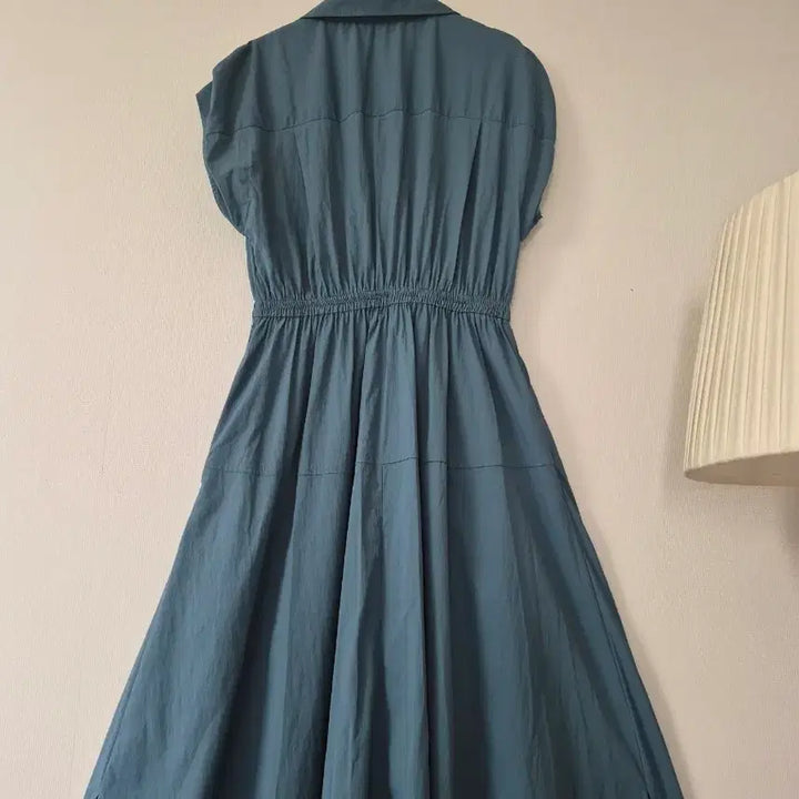[BUNJANG] DEWL Shirt Long Dress Teal / [듀엘]청록색 셔츠형 롱 원피스