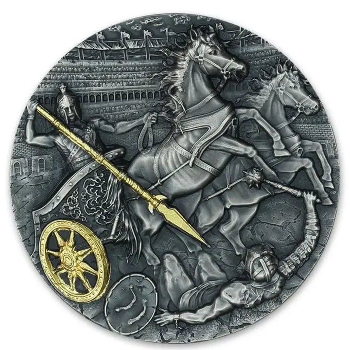 [BUNJANG] 2019 Niue 2 oz 99.9% Silver Chariot Coin / 2019년 니우에 2온스 고대 전차 (채리엇) 99.9% 실버 코인