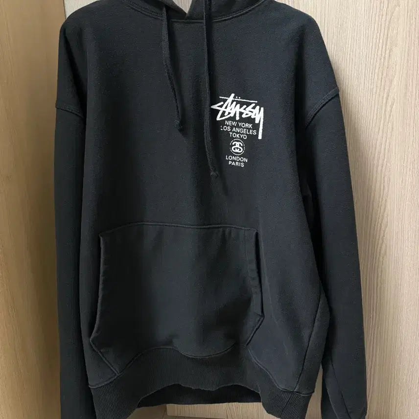 [BUNJANG] Stussy World Tour Hoodie Black / 스투시 월드투어 후드 블랙 2023