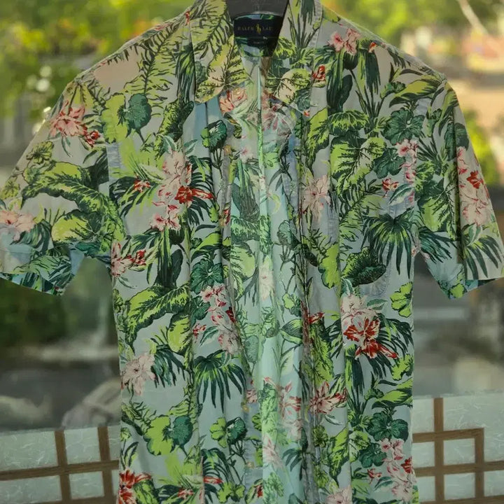 [BUNJANG] Ralph Lauren Flower Pattern Hawaiian Cotton Shirt / 랄프로렌 플라워 패턴  하와이안 셔츠