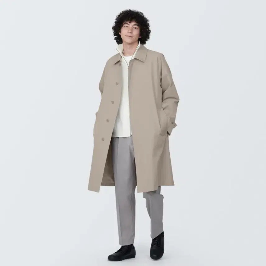 [BUNJANG] MUJI Trench Coat Sand Beige Size S / 무인양품 MUJI 트렌치코트 새상품