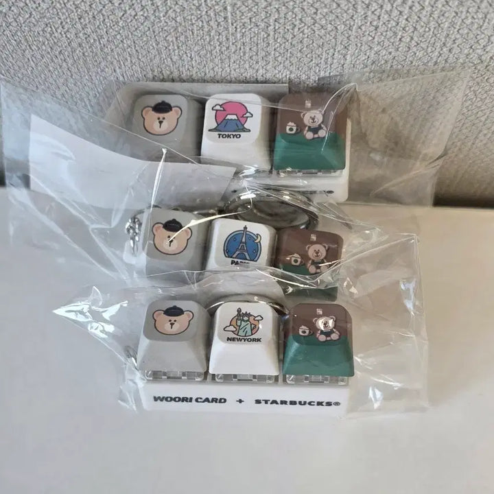 [BUNJANG] Starbucks Keycap Keyring Set (Sealed) / 스타벅스 키캡 키링 세트 (미개봉)