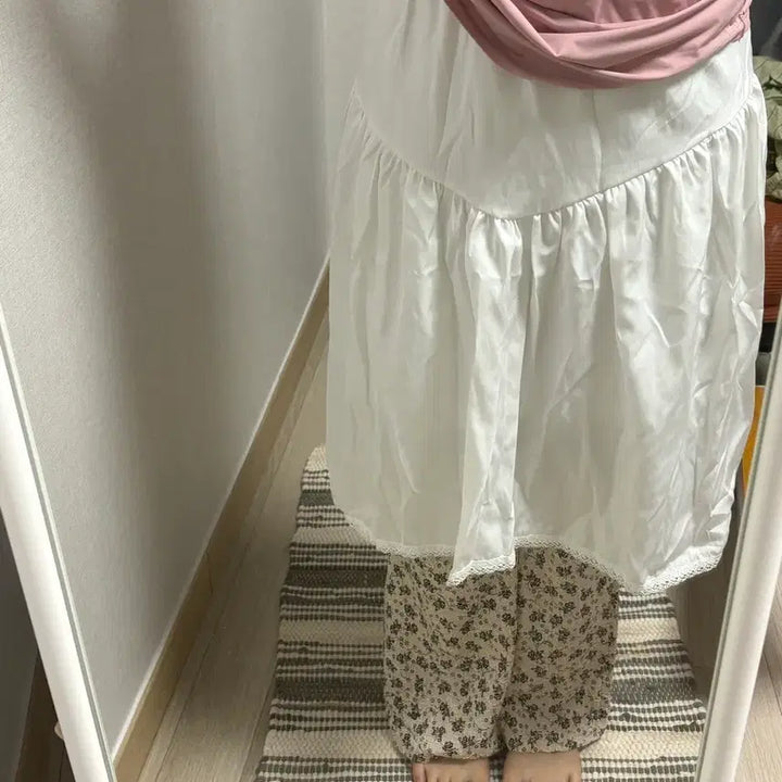 [BUNJANG] Lace Layered Midi Skirt / 레이스 레이어드 스커트