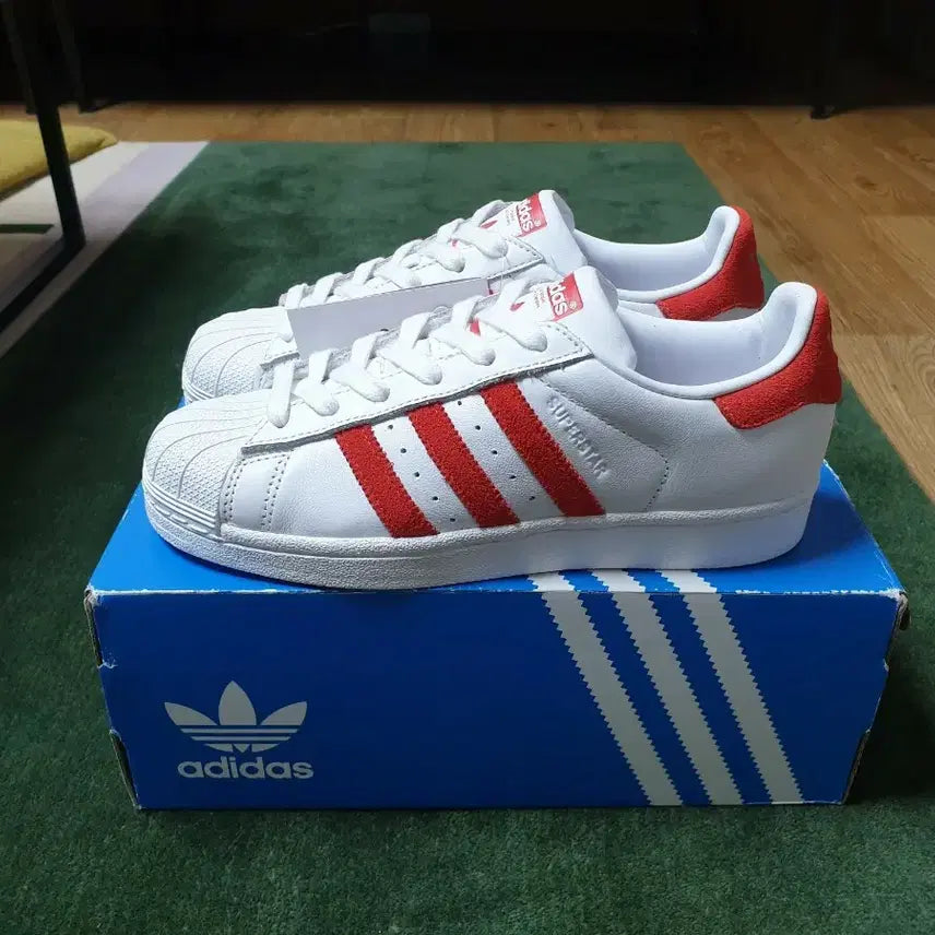 [BUNJANG] Adidas Superstar White/Red Shoes (225mm) / (새상품) 아이다스 슈퍼스타 (225 사이즈) 37,000원