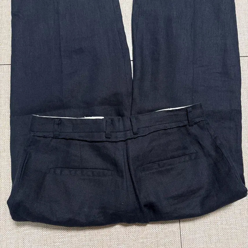 [BUNJANG] Polylater Wide Linen Pants Dark Navy Size 28 / 폴리테루 와이드 린넨 팬츠 다크 네이비 28