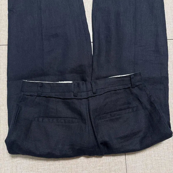 [BUNJANG] Polylater Wide Linen Pants Dark Navy Size 28 / 폴리테루 와이드 린넨 팬츠 다크 네이비 28
