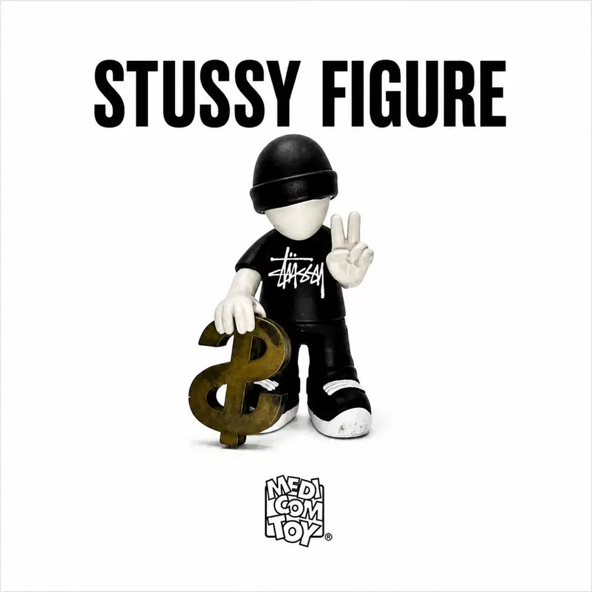 [BUNJANG] Stussy x Medicom Toy Collaboration Figure (Black/White/Gold) / 스투시 Stussy 피규어 메디콤토이