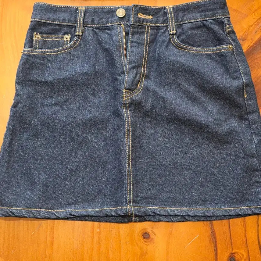 [BUNJANG] Denim Mini Skirt (Blue/Gray) / 데님 미니 스커트 청/회색 2종