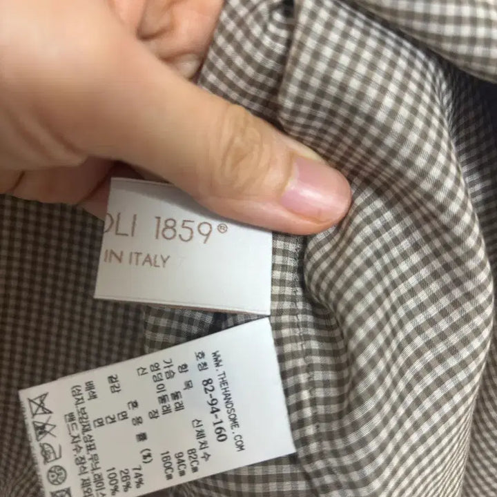 [BUNJANG] The Cashmere Check See-Through Shirt / 더캐시미어 체크 시스루 셔츠 한섬