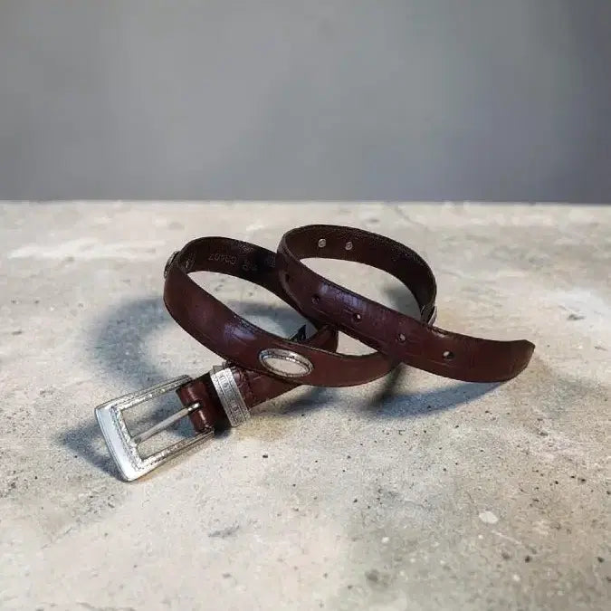 [BUNJANG] BRIGHTON Vintage Leather Belt Brown / BRIGHTON 빈티지 가죽 벨트