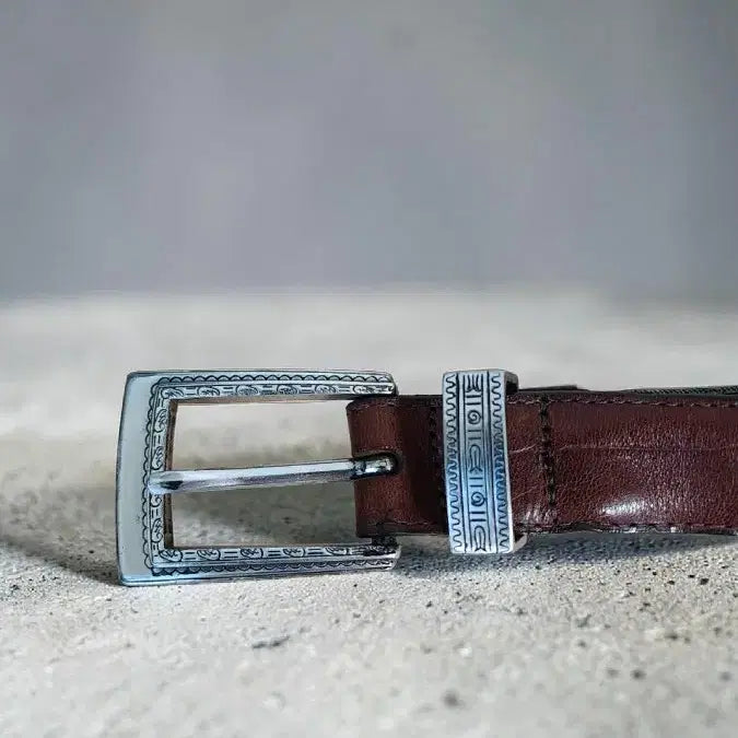 [BUNJANG] BRIGHTON Vintage Leather Belt Brown / BRIGHTON 빈티지 가죽 벨트