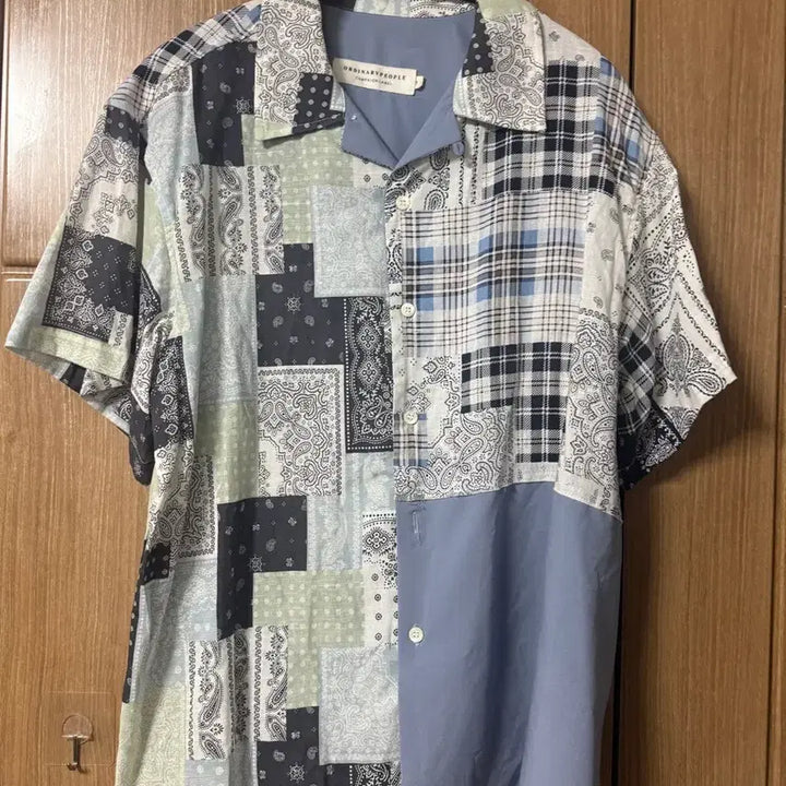 [BUNJANG] Ordinary People Patchwork Shirt / ordinarypeople 패치워크 셔츠
