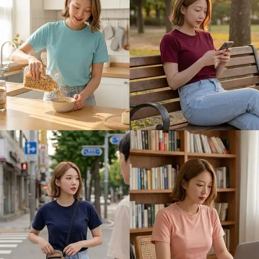 [BUNJANG] Superlative Short Sleeve T-Shirt (Free Size) / 슈퍼레이티브 반팔 티셔츠 (프리)5칼라